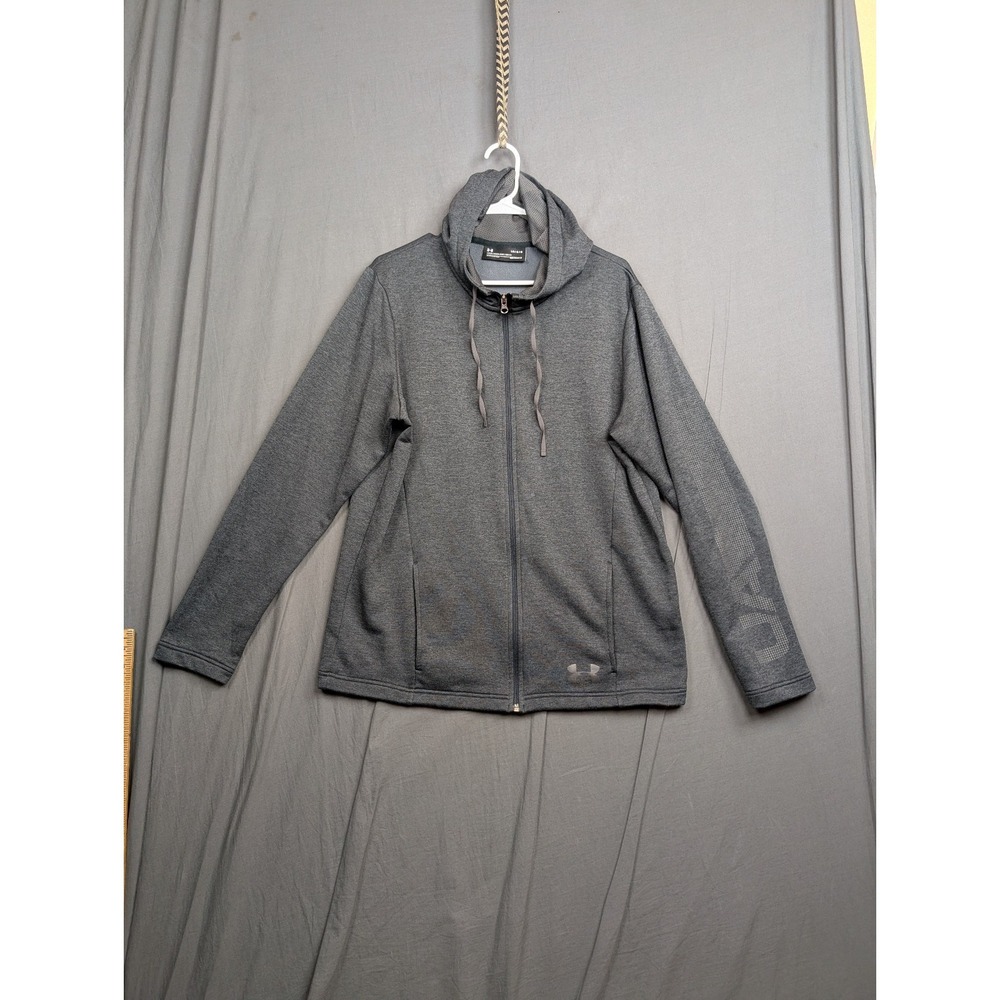 Under Armour Women's Gray Full-Zip‎ Hooded Sweater Jacket Size Large